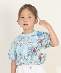 Disney（ディズニー）の「親子お揃い ディズニー ステッカー風総柄 Tシャツ 9534K（Tシャツ/カットソー・キッズ）」
