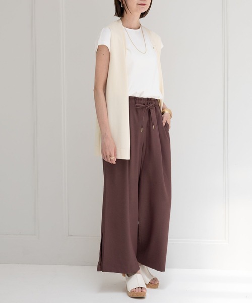 Elura（エルーラ）の「サラサラサマーリネンライクワイドパンツ/113183（その他パンツ・レディース・ベージュ/ブラウン/チャコールグレー・MEDIUM/LARGE/SMALL）」の13枚目の写真