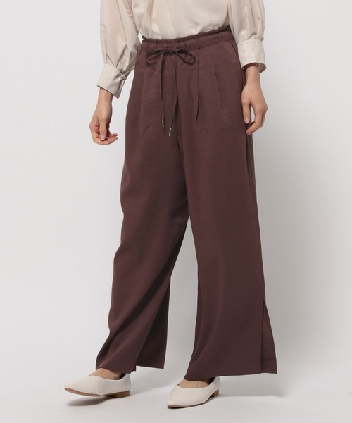 Elura（エルーラ）の「サラサラサマーリネンライクワイドパンツ/113183（その他パンツ・レディース・ベージュ/ブラウン/チャコールグレー・MEDIUM/LARGE/SMALL）」の14枚目の写真