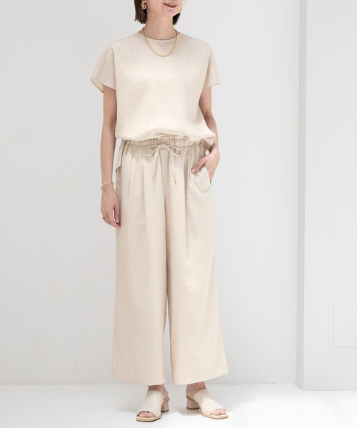 Elura（エルーラ）の「サラサラサマーリネンライクワイドパンツ/113183（その他パンツ・レディース・ベージュ/ブラウン/チャコールグレー・MEDIUM/LARGE/SMALL）」の15枚目の写真