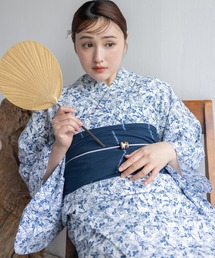 ゆかた館グレース　ユカタカングレース　浴衣　牡丹　紺 セール】こだわり浴衣5点セット（浴衣）｜ゆかた館グレース