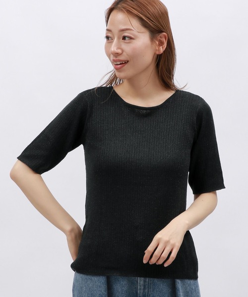 LAKOLE（ラコレ）の「2WAYラメリボンカーディガン / 129025（カーディガン/ボレロ・レディース・シルバー/アイボリー/ブラック/グリーン・SMALL/MEDIUM）」の16枚目の写真