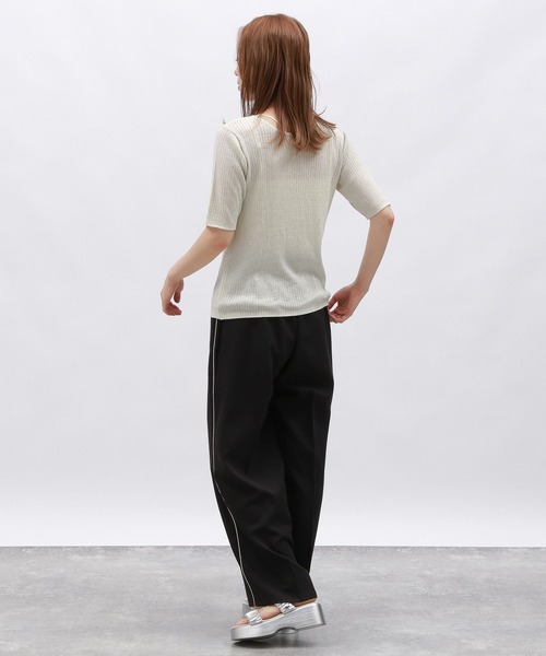 LAKOLE（ラコレ）の「2WAYラメリボンカーディガン / 129025（カーディガン/ボレロ・レディース・シルバー/アイボリー/ブラック/グリーン・SMALL/MEDIUM）」の8枚目の写真