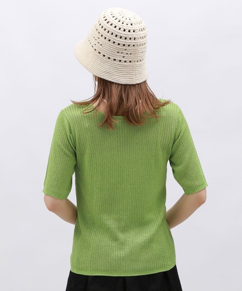 LAKOLE（ラコレ）の「2WAYラメリボンカーディガン / 129025（カーディガン/ボレロ・レディース・シルバー/アイボリー/ブラック/グリーン・SMALL/MEDIUM）」の22枚目の写真