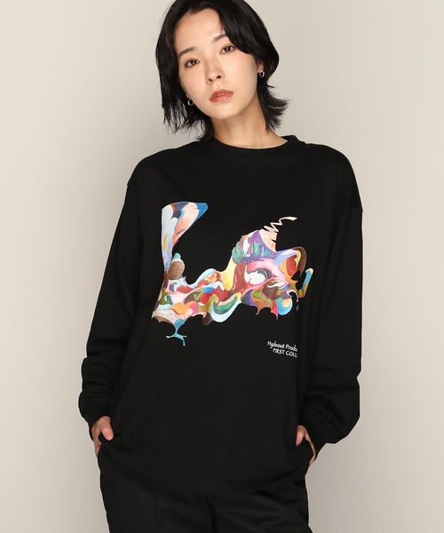 Nepenthes × Unlikely ロングスリーブカットソー Lサイズ スリーブオーバーサイズドロングスリーブTシャツ(EZBH