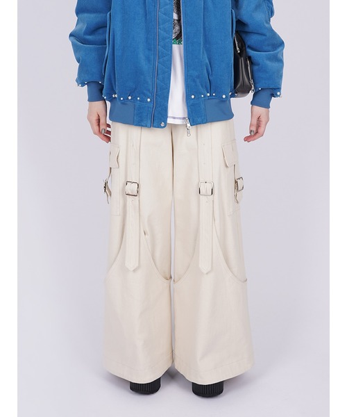 【セール】Drill Belted Baggy Trousers（その他パンツ）｜PAMEO POSE（パメオポーズ） 26,950円