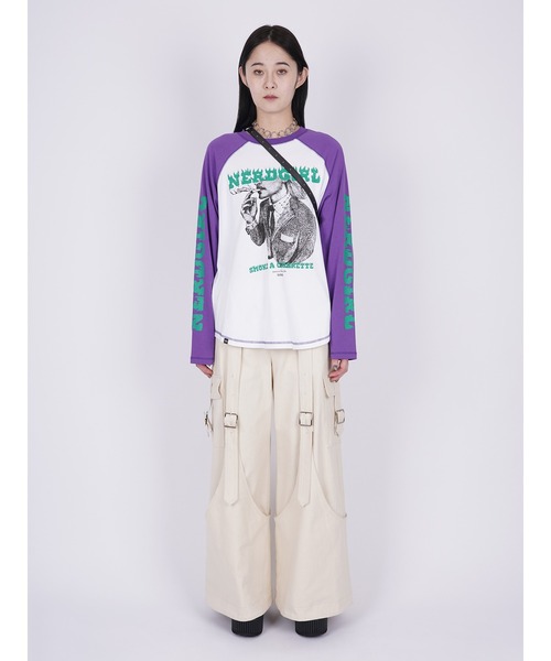 PAMEO POSE(パメオポーズ)の「Drill Belted Baggy Trousers(その他パンツ・レディース・アイボリー/ブラック・SMALL/MEDIUM)」の4枚目の写真