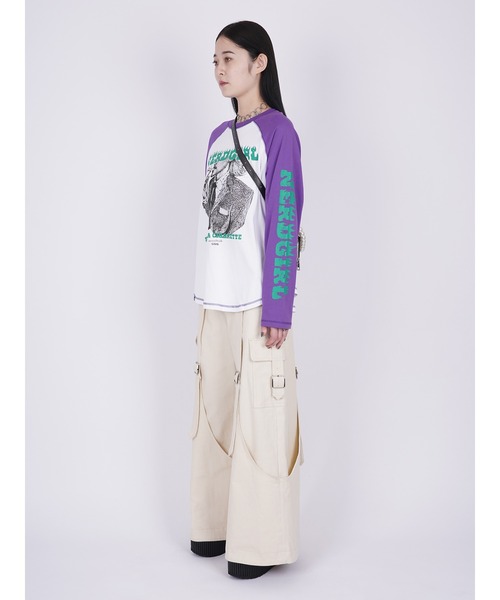 PAMEO POSE(パメオポーズ)の「Drill Belted Baggy Trousers(その他パンツ・レディース・アイボリー/ブラック・SMALL/MEDIUM)」の5枚目の写真