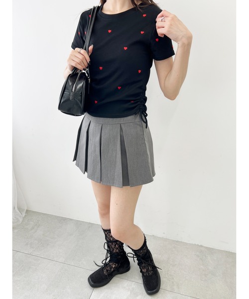 PHILLY（フィリー）の「ランダムハートドロストTシャツ（Tシャツ/カットソー・レディース・ホワイト/ブラック・FREE）」の9枚目の写真