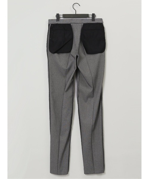 TAKA-Q（タカキュー）の「【ストレッチ ウォッシャブル イージーケア】タカキュー ノータックビジネスパンツ バーズアイモノトーン(セットアップ可能)（スーツパンツ・メンズ・ブラック×ホワイト・X-LARGE/LARGE/MEDIUM/S）」の10枚目の写真