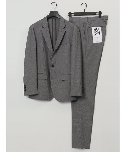 TAKA-Q（タカキュー）の「【ストレッチ ウォッシャブル イージーケア】タカキュー ノータックビジネスパンツ バーズアイモノトーン(セットアップ可能)（スーツパンツ・メンズ・ブラック×ホワイト・X-LARGE/LARGE/MEDIUM/S）」の3枚目の写真