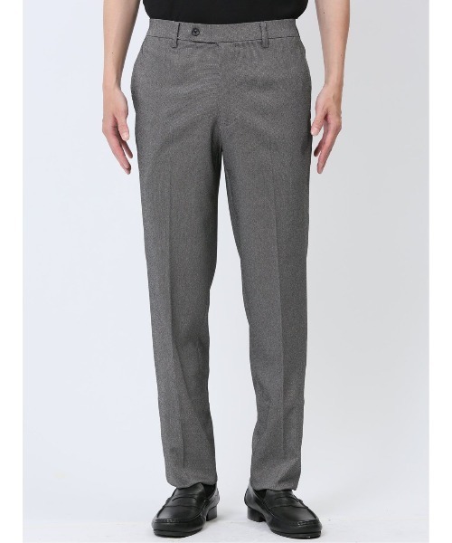 TAKA-Q（タカキュー）の「【ストレッチ ウォッシャブル イージーケア】タカキュー ノータックビジネスパンツ バーズアイモノトーン(セットアップ可能)（スーツパンツ・メンズ・ブラック×ホワイト・X-LARGE/LARGE/MEDIUM/S）」の15枚目の写真