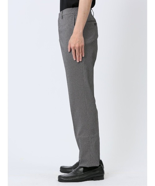 TAKA-Q（タカキュー）の「【ストレッチ ウォッシャブル イージーケア】タカキュー ノータックビジネスパンツ バーズアイモノトーン(セットアップ可能)（スーツパンツ・メンズ・ブラック×ホワイト・X-LARGE/LARGE/MEDIUM/S）」の14枚目の写真