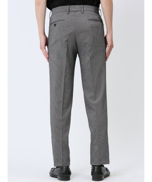 TAKA-Q（タカキュー）の「【ストレッチ ウォッシャブル イージーケア】タカキュー ノータックビジネスパンツ バーズアイモノトーン(セットアップ可能)（スーツパンツ・メンズ・ブラック×ホワイト・X-LARGE/LARGE/MEDIUM/S）」の11枚目の写真