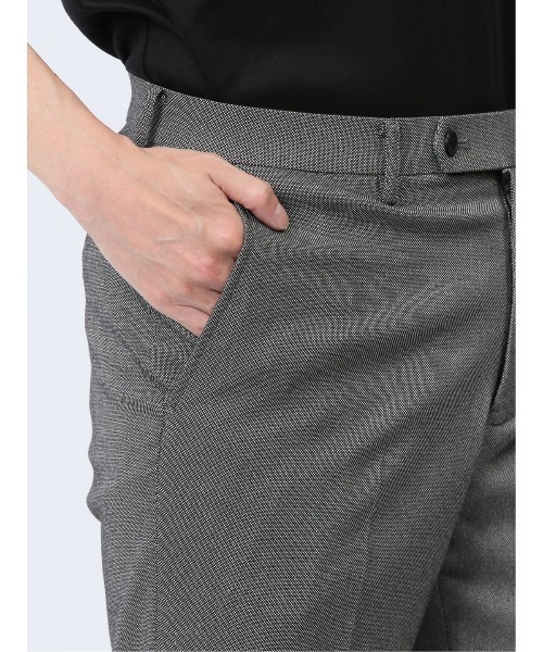 TAKA-Q（タカキュー）の「【ストレッチ ウォッシャブル イージーケア】タカキュー ノータックビジネスパンツ バーズアイモノトーン(セットアップ可能)（スーツパンツ・メンズ・ブラック×ホワイト・X-LARGE/LARGE/MEDIUM/S）」の8枚目の写真