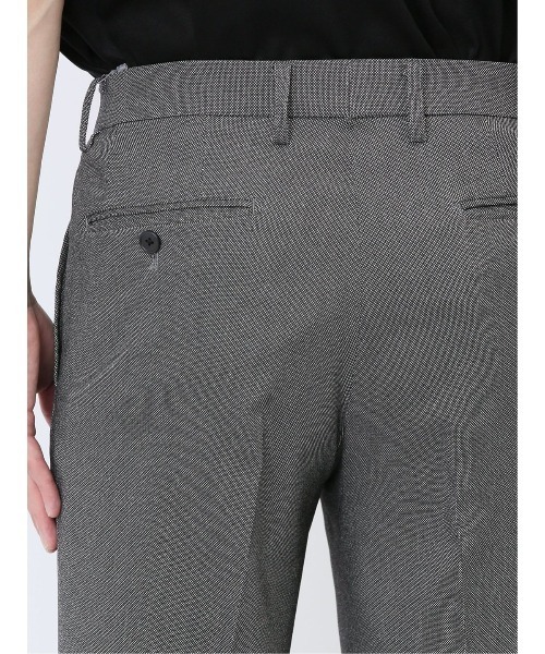 TAKA-Q（タカキュー）の「【ストレッチ ウォッシャブル イージーケア】タカキュー ノータックビジネスパンツ バーズアイモノトーン(セットアップ可能)（スーツパンツ・メンズ・ブラック×ホワイト・X-LARGE/LARGE/MEDIUM/S）」の6枚目の写真
