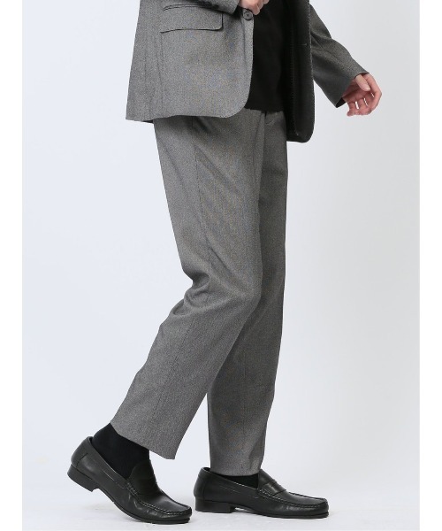 TAKA-Q（タカキュー）の「【ストレッチ ウォッシャブル イージーケア】タカキュー ノータックビジネスパンツ バーズアイモノトーン(セットアップ可能)（スーツパンツ・メンズ・ブラック×ホワイト・X-LARGE/LARGE/MEDIUM/S）」の18枚目の写真