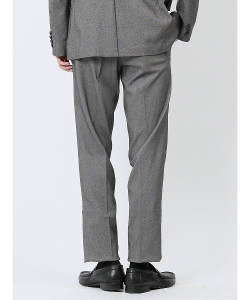 TAKA-Q（タカキュー）の「【ストレッチ ウォッシャブル イージーケア】タカキュー ノータックビジネスパンツ バーズアイモノトーン(セットアップ可能)（スーツパンツ・メンズ・ブラック×ホワイト・X-LARGE/LARGE/MEDIUM/S）」の5枚目の写真