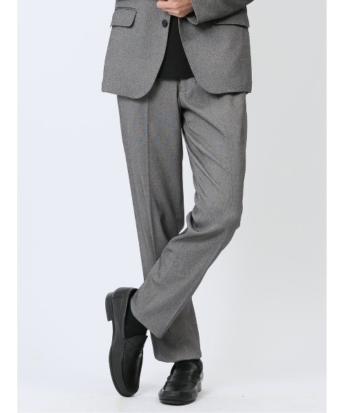 TAKA-Q（タカキュー）の「【ストレッチ ウォッシャブル イージーケア】タカキュー ノータックビジネスパンツ バーズアイモノトーン(セットアップ可能)（スーツパンツ・メンズ・ブラック×ホワイト・X-LARGE/LARGE/MEDIUM/S）」の16枚目の写真