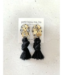 【petit bijou_ma_ha】オリジナルパーツ×タッセル2WAYイヤリング