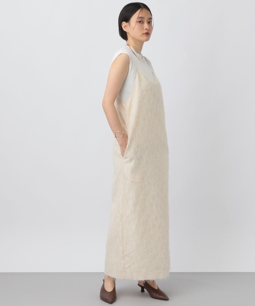 A part by（アパートバイ）の「ラメフェザーキャミワンピース（ワンピース・レディース・ブラック/アイボリー・FREE）」の8枚目の写真