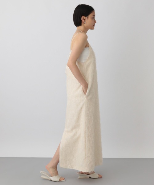 A part by（アパートバイ）の「ラメフェザーキャミワンピース（ワンピース・レディース・ブラック/アイボリー・FREE）」の6枚目の写真