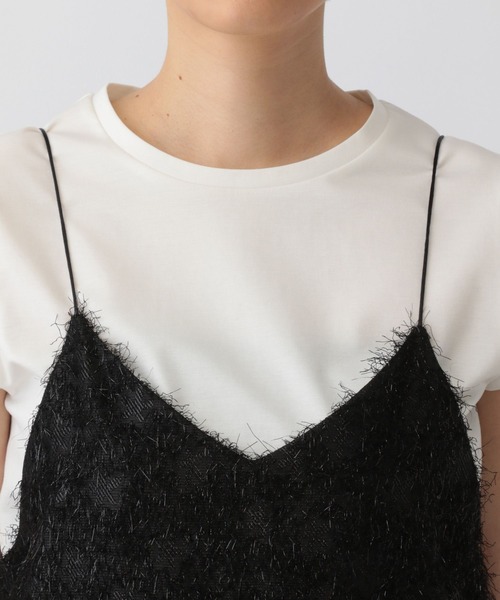 A part by（アパートバイ）の「ラメフェザーキャミワンピース（ワンピース・レディース・ブラック/アイボリー・FREE）」の18枚目の写真