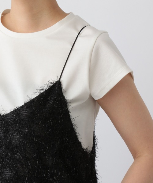 A part by（アパートバイ）の「ラメフェザーキャミワンピース（ワンピース・レディース・ブラック/アイボリー・FREE）」の17枚目の写真