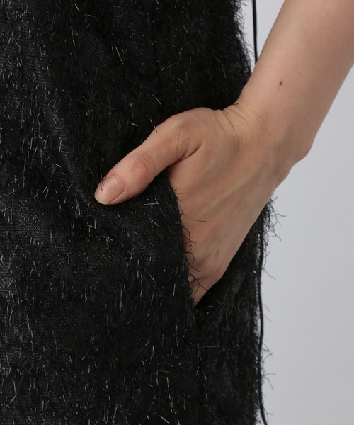 A part by（アパートバイ）の「ラメフェザーキャミワンピース（ワンピース・レディース・ブラック/アイボリー・FREE）」の16枚目の写真