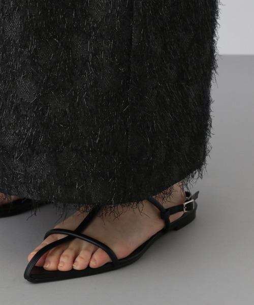 A part by（アパートバイ）の「ラメフェザーキャミワンピース（ワンピース・レディース・ブラック/アイボリー・FREE）」の15枚目の写真