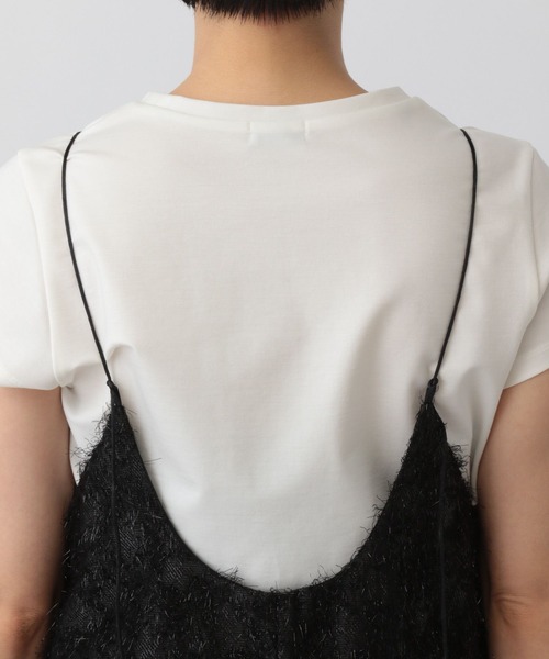 A part by（アパートバイ）の「ラメフェザーキャミワンピース（ワンピース・レディース・ブラック/アイボリー・FREE）」の14枚目の写真