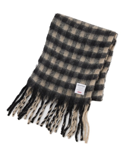 MILKFED.（ミルクフェド）の「CHECKERED SCARF（マフラー・レディース・ライトブルー/ブラック/ブルー・ONE SIZE）」の9枚目の写真