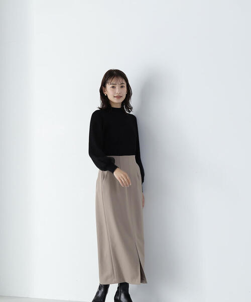 【NATURAL BEAUTY BASIC】プリーツチュールスリーブニット NATURAL BEAUTY BASIC（ナチュラルビューティーベーシック）の