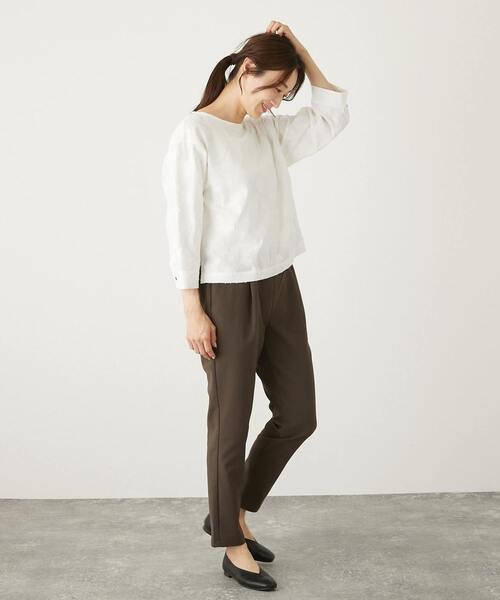 【セール】【華やかさをプラスするフラワーモチーフのカットジャガードブラウス】（シャツ/ブラウス）｜MELROSE claire（メルローズ クレール）