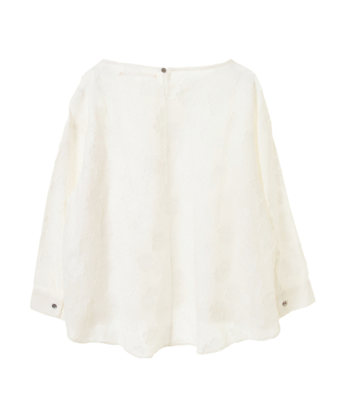 【セール】【華やかさをプラスするフラワーモチーフのカットジャガードブラウス】（シャツ/ブラウス）｜MELROSE claire（メルローズ クレール）