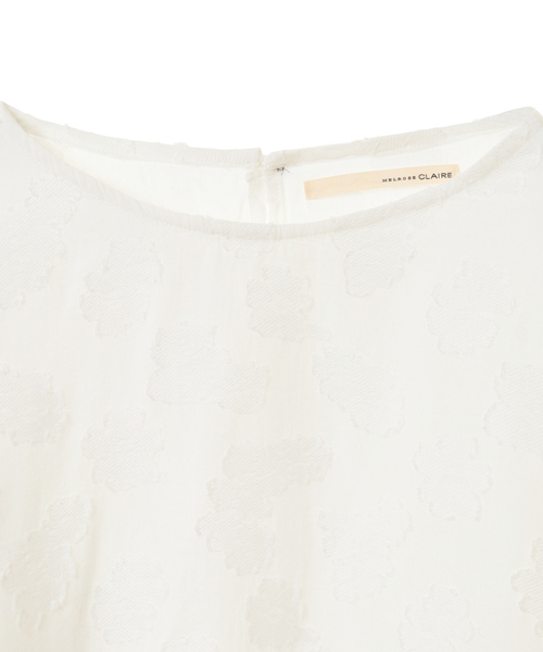 【セール】【華やかさをプラスするフラワーモチーフのカットジャガードブラウス】（シャツ/ブラウス）｜MELROSE claire（メルローズ クレール）