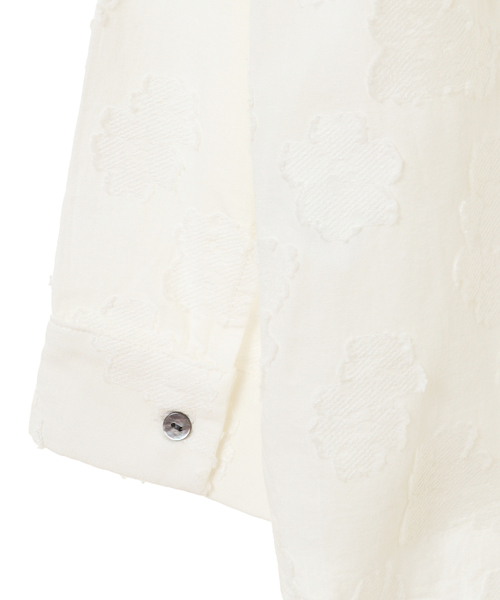 【セール】【華やかさをプラスするフラワーモチーフのカットジャガードブラウス】（シャツ/ブラウス）｜MELROSE claire（メルローズ クレール）