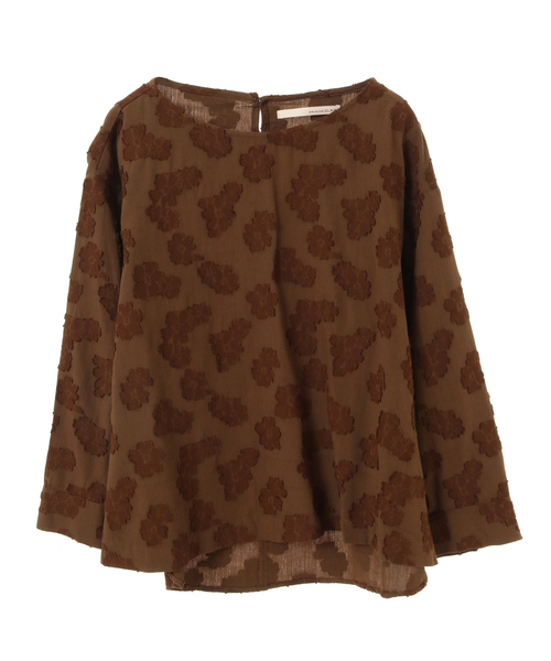 【セール】【華やかさをプラスするフラワーモチーフのカットジャガードブラウス】（シャツ/ブラウス）｜MELROSE claire（メルローズ クレール）