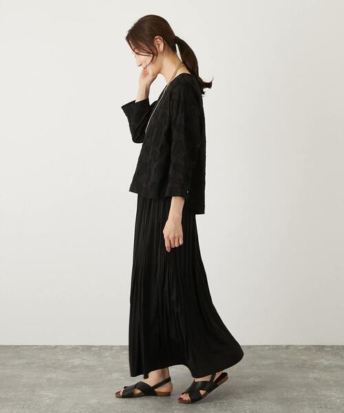 【セール】【華やかさをプラスするフラワーモチーフのカットジャガードブラウス】（シャツ/ブラウス）｜MELROSE claire（メルローズ クレール）