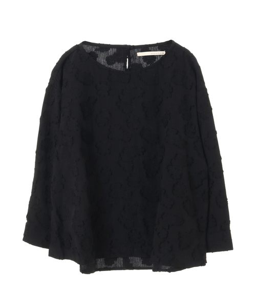 【セール】【華やかさをプラスするフラワーモチーフのカットジャガードブラウス】（シャツ/ブラウス）｜MELROSE claire（メルローズ クレール）