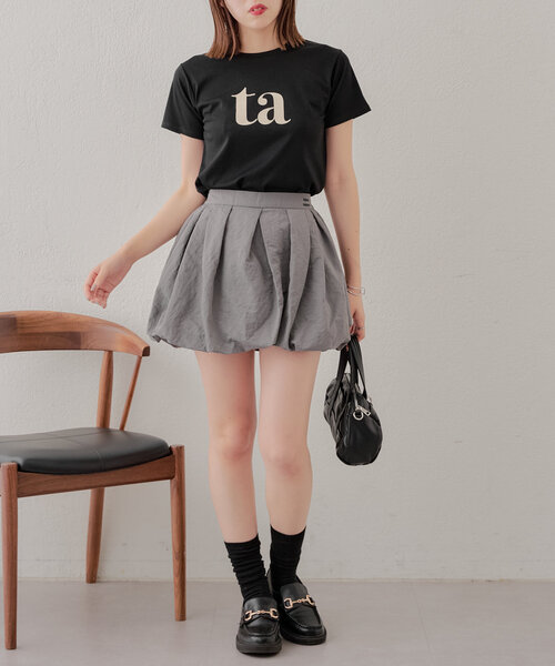 Chico(チコ)の「半袖ロゴT(Tシャツ/カットソー・レディース・ブルー/グレイッシュベージュ/アイボリー/ブラック・FREE)」の17枚目の写真