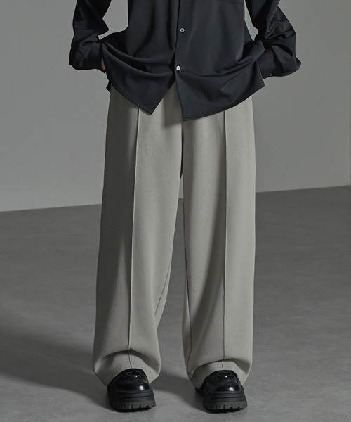 CIYOT（シヨウト）の「【CIYOT-シヨウト-】センタープリーツドローコードワイドスラックススウェットパンツ（スウェットパンツ・メンズ・ダークブラウン/ブラック/ライトグレー/グレー・L/M/S）」の3枚目の写真