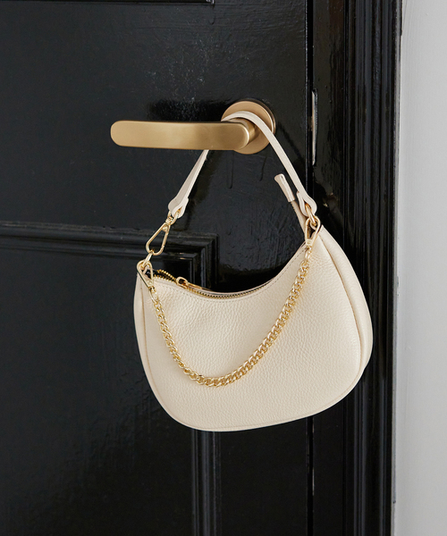 IENA(イエナ)の「AULENTTI/オウレンティ レザーミニBAG AN-1735-DO(ハンドバッグ・レディース・ベージュ/ブラック/アイボリー・FREE)」の2枚目の写真