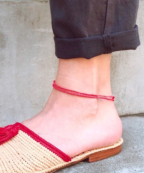 Esperanto（エスペラント）の「esperanto (エスペラント) / コード アンクレット（アンクレット・メンズ・サックスブルー/イエロー/その他1/その他2/その他3/ブラウン/オフホワイト/ブルー/グリーン/レッド/ブラック/シルバー/ゴールド/ネイビー/ダークグリーン系・ONE SIZE）」の10枚目の写真