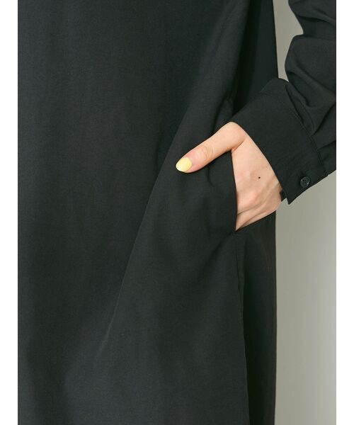 CRAFT STANDARD BOUTIQUE（クラフトスタンダードブティック）の「デシンフリルワンピース　◆（シャツワンピース・レディース・パープル/グリーン/オフホワイト/ブラック・FREE）」の5枚目の写真