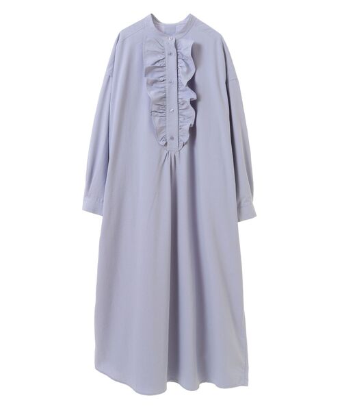 CRAFT STANDARD BOUTIQUE（クラフトスタンダードブティック）の「デシンフリルワンピース　◆（シャツワンピース・レディース・パープル/グリーン/オフホワイト/ブラック・FREE）」の18枚目の写真