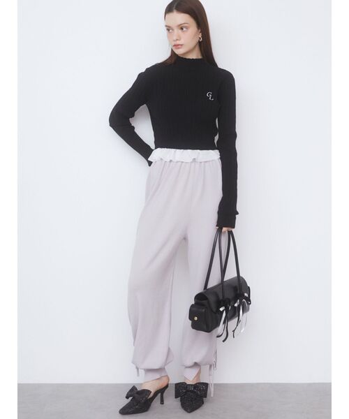 CALNAMUR（カルナムール）の「ミニケーブルフリルヘムニットトップ（ニット/セーター・レディース・ホワイト/レッド/ブラック・FREE）」の21枚目の写真