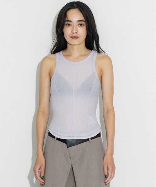 STUDIOUS/ステュディオス】カシミアシルクウールタンクトップ/エアリー