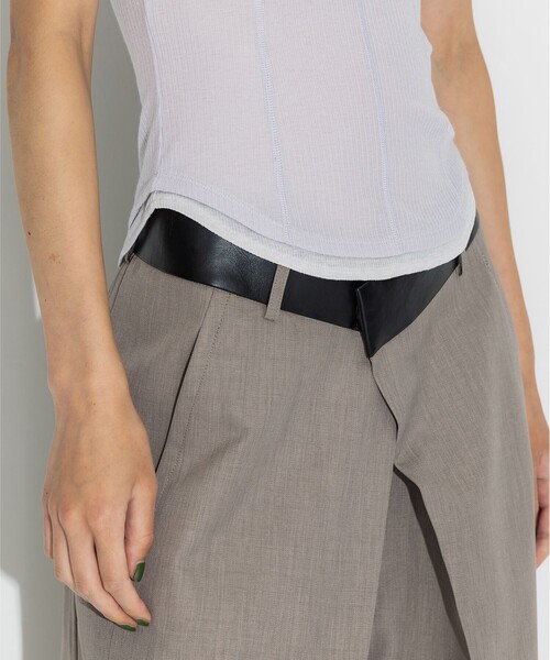 STUDIOUS（ステュディオス）の「【STUDIOUS/ステュディオス】カシミアシルクウールタンクトップ/エアリータッチ/なめらかな肌触り（タンクトップ・レディース・オフホワイト/ダークグレー/ラベンダー/グレー系その他・FREE）」の11枚目の写真