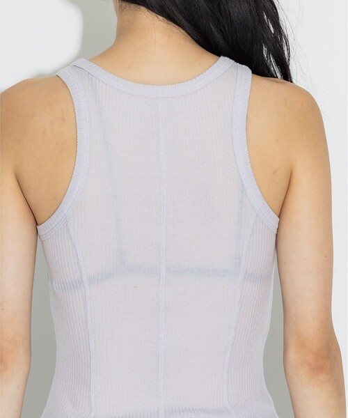 STUDIOUS（ステュディオス）の「【STUDIOUS/ステュディオス】カシミアシルクウールタンクトップ/エアリータッチ/なめらかな肌触り（タンクトップ・レディース・オフホワイト/ダークグレー/ラベンダー/グレー系その他・FREE）」の12枚目の写真